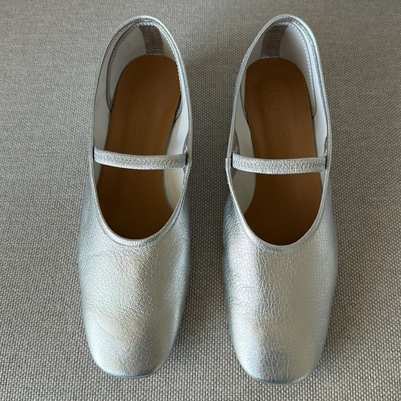 Aeyde Pippa Metallic Mary Jane Pump Size 38.5 - Picture 2 of 9